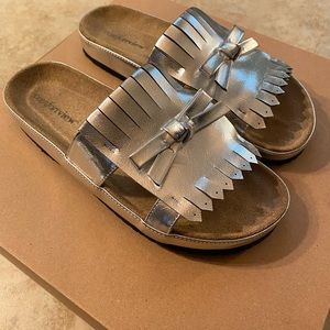 Silver sandals 8.5